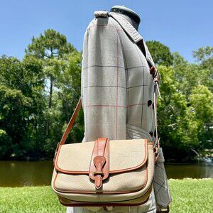 Vintage DB Dooney & Bourke All Weather Leather Equestrian Crossbody Shoulder Bag